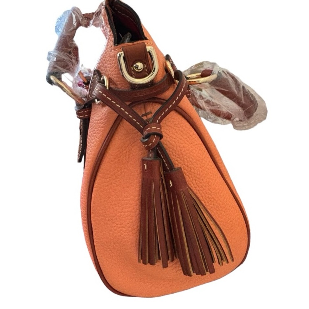 Dooney & Bourke Pebble Grain small Satchel purse Apricot pale pink RARE NWT - Picture 10 of 16